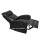 Black Leather Single Manual Recliner Sofa